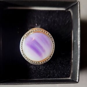 Chevron Amethyst size 8 ring